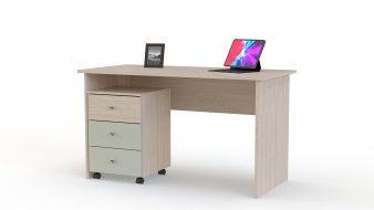 Стол прямой с тумбой Соня BMS первокласснику