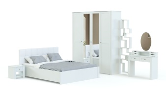 Спальня Бриз комплектация 2 BMS серого цвета