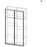 Шкаф-купе Лучший выбор Z 286 BMS(Платье - Платье (2 полки) (2))