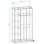 Шкаф распашной Руан 3 BMS(Белье - Платье (станд. 3))