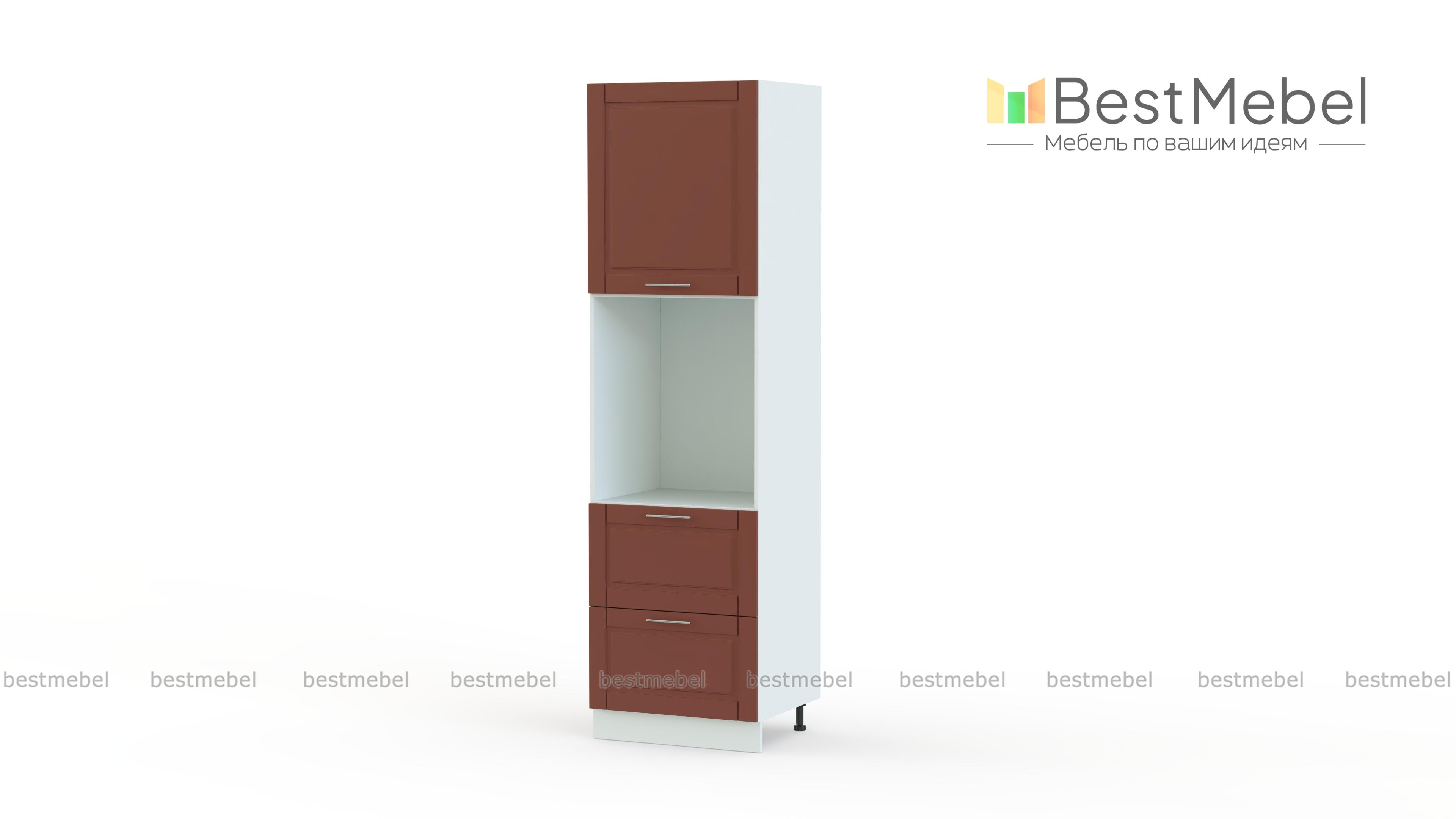 Шкаф-пенал 1 дверь 2 ящика Палермо BMS - Фото