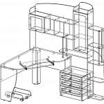Схема сборки Угловой компьютерный стол Млайн 12 BMS