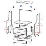 Схема сборки Прикроватная тумба Фиджи К 1 BMS