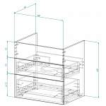 Чертеж Тумба для ванной комнаты Нео 2 BMS