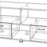 Чертеж Тумба под ТВ Уют-3 BMS