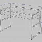 Чертеж Компьютерный стол Париж 11 BMS