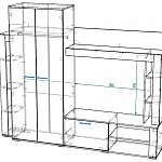 Чертеж Стенка для гостиной Дарина 10 BMS