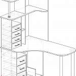 Чертеж Стол угловой Мэри-6 BMS