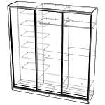 Шкаф-купе Виват 12 BMS (Белье - Платье (станд. 3))