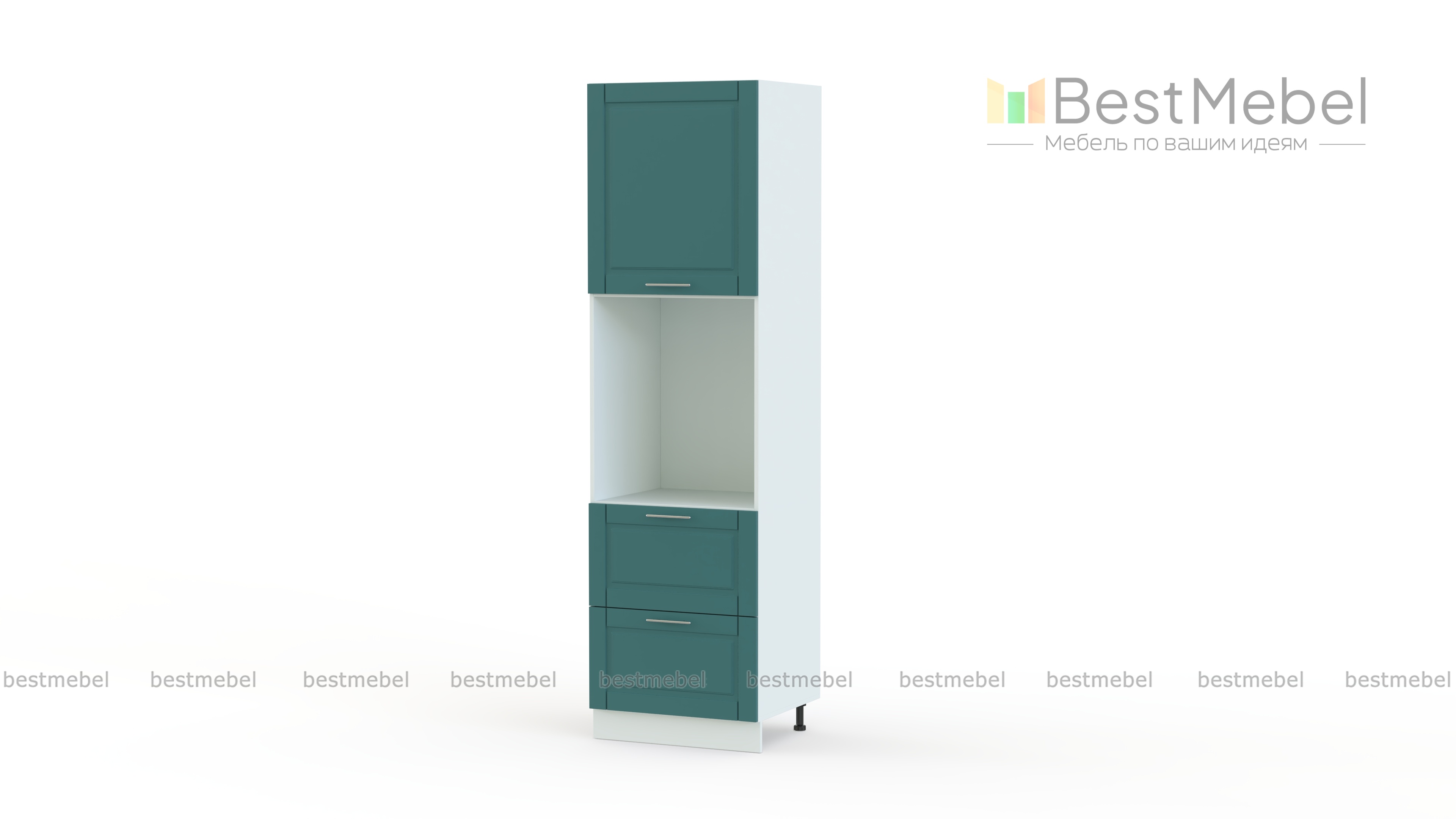 Шкаф-пенал 1 дверь 2 ящика Палермо BMS