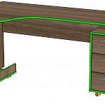 Схема сборки Стол угловой компьютерный Нина BMS