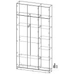 Шкаф распашной Интарс 3А (1300*2600*300)