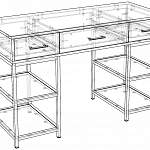 Чертеж Компьютерный стол Роми 11 BMS