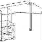 Чертеж Письменный стол Эстелла 1 BMS