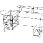 Чертеж Письменный Стол Акцент 4 BMS