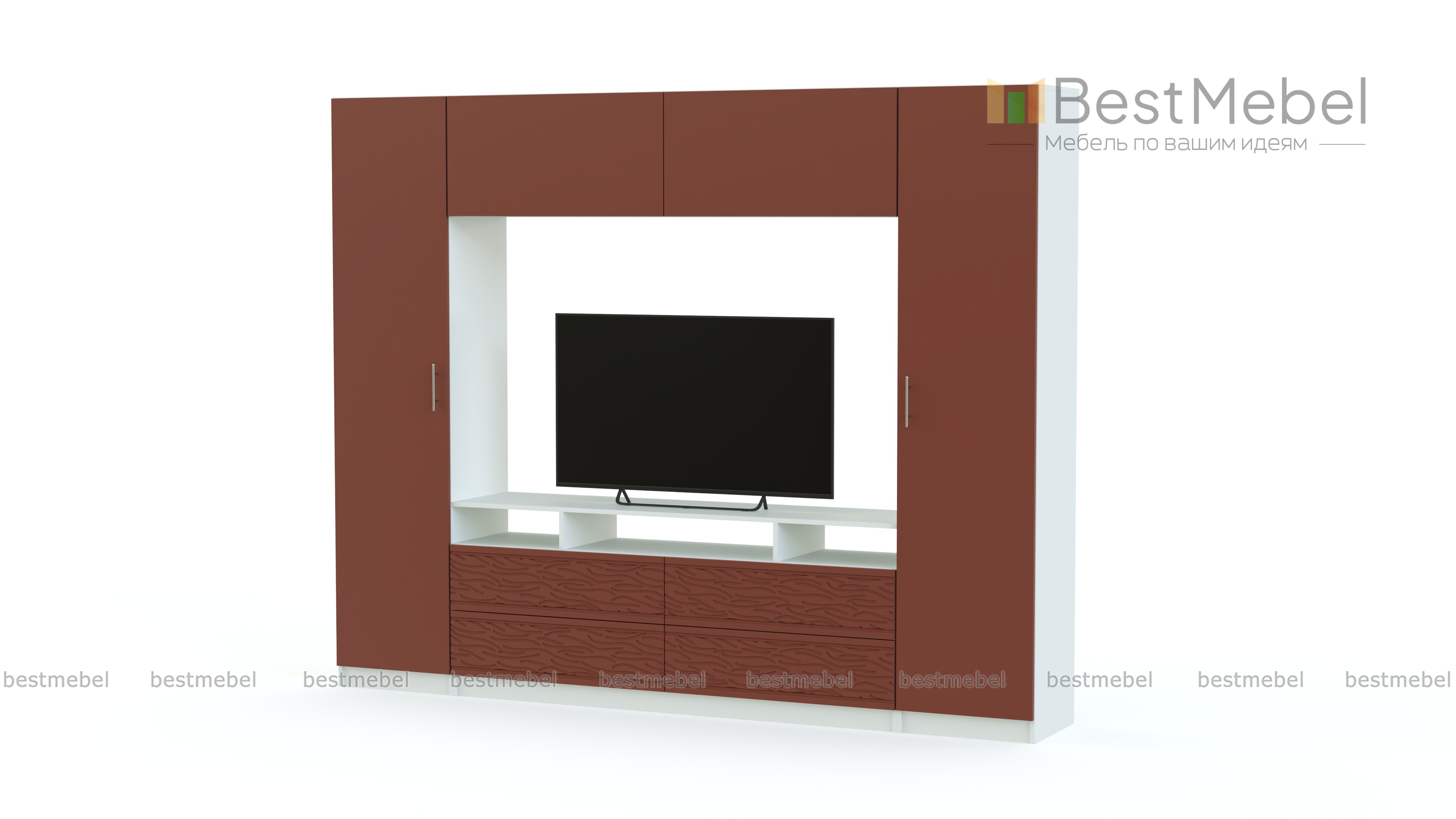 Стенка-горка Вельвет 8 Глянец BMS