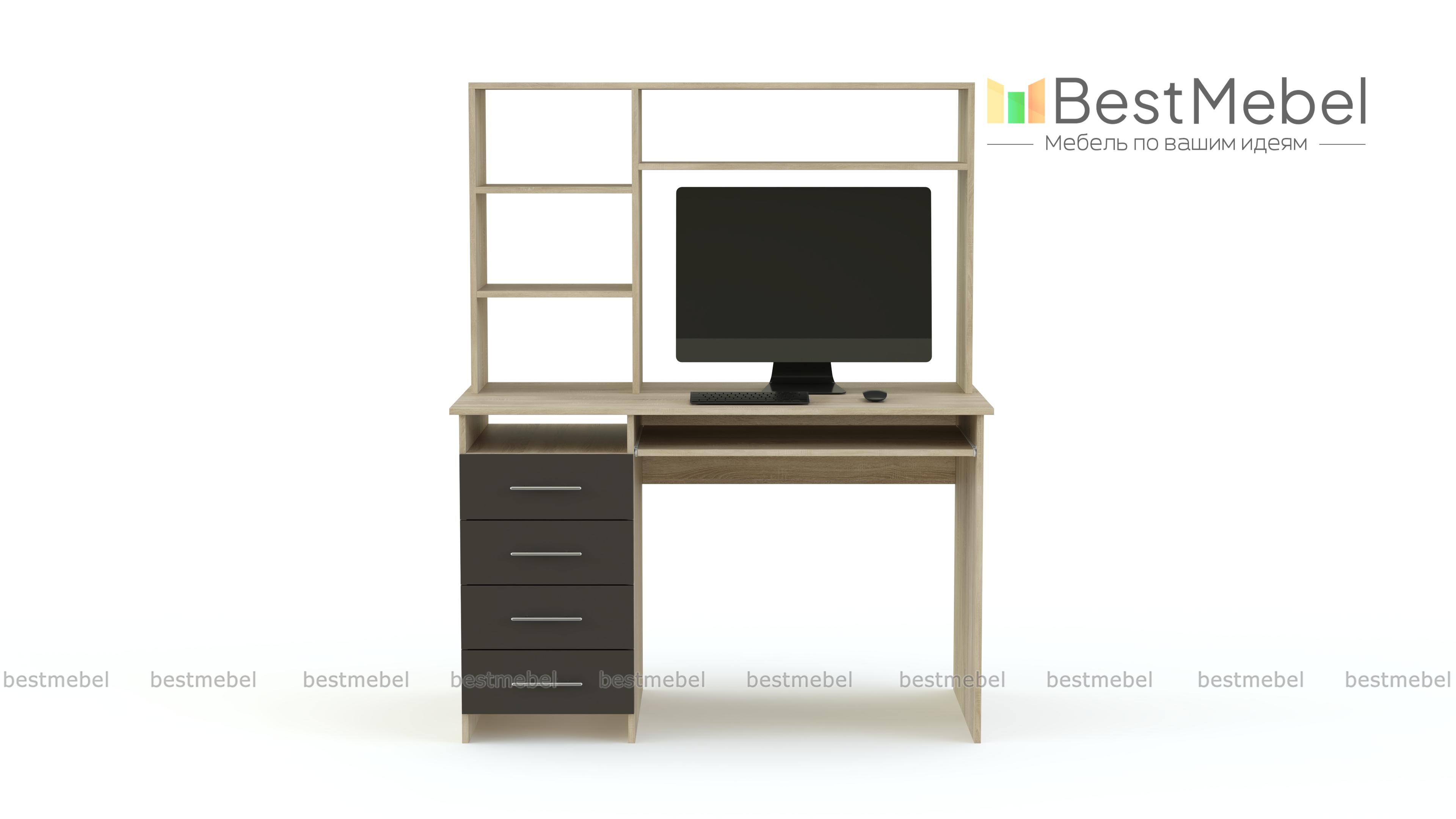 Компьютерный стол Милак глянец 11 BMS - Фото