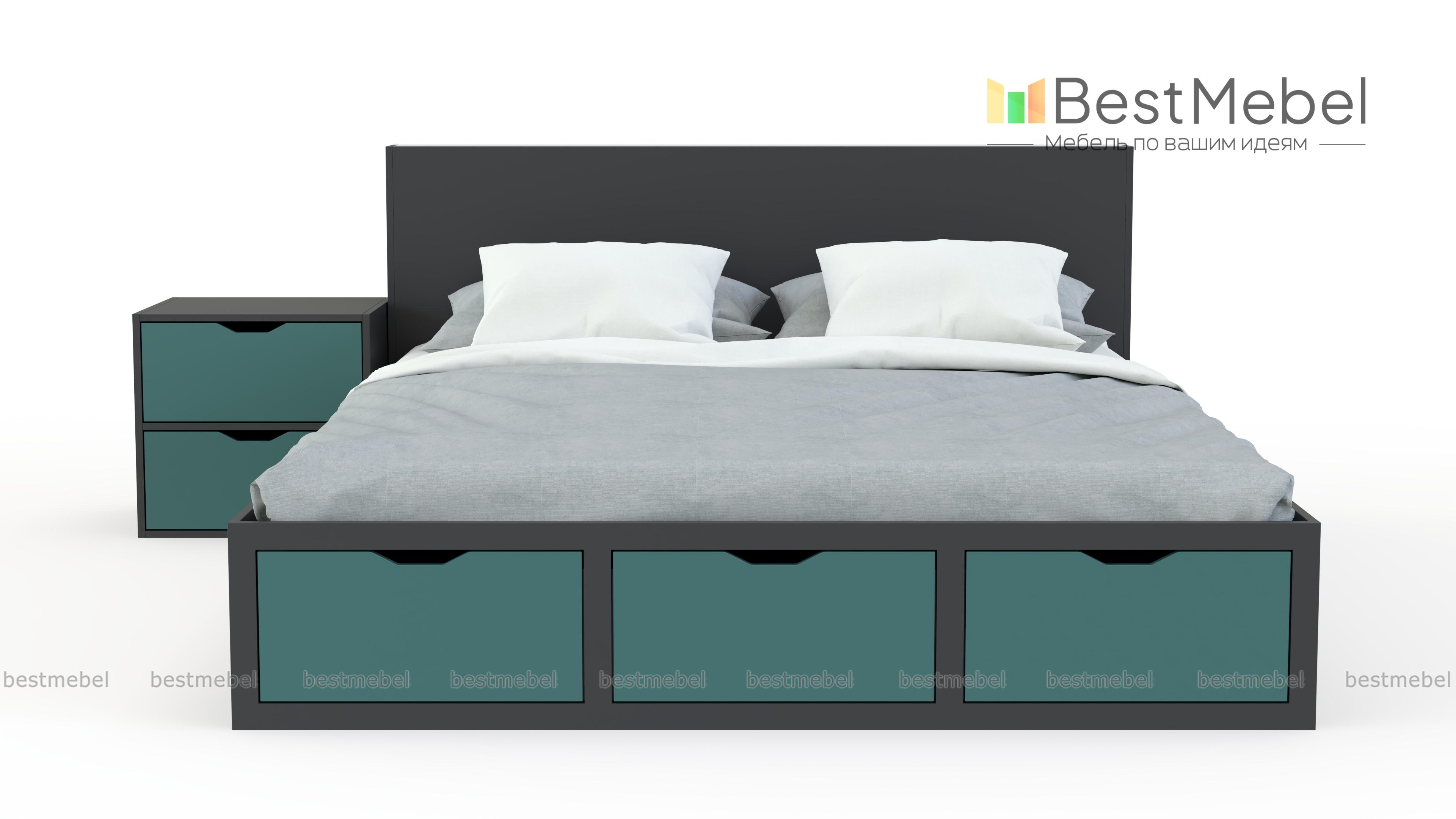 Кровать с ящиком Скай 11 BMS - Фото