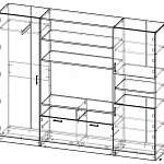 Схема сборки Мебельная стенка Стефания-1 BMS