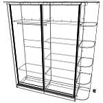 Шкаф-купе sk-044 BMS(Платье с полкой - Белье (2))