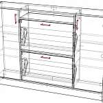 Чертеж Тумба для обуви Вайт 1.4 BMS