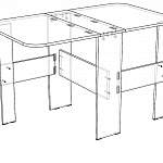 Чертеж Кухонный стол Мечта-1 BMS
